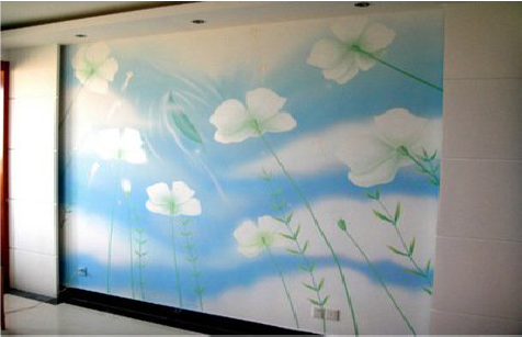 双柏画墙绘怎么画好白云的蓬松感？