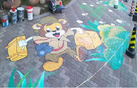 双柏夏季画地面彩绘会遇到的问题