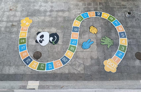 双柏地面游戏彩绘