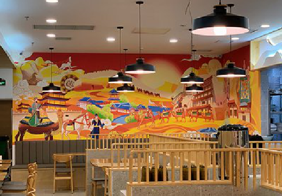 双柏商业空间彩绘介绍。