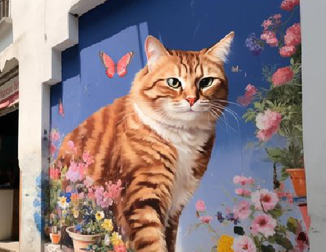 双柏自己绘制有个性的手绘墙