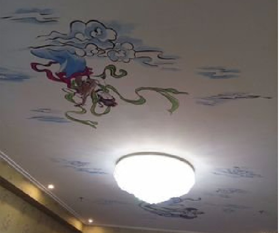 双柏如何快速绘制天花板上的手绘墙？