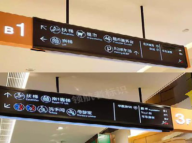双柏如何通过商场标识牌引导客流分布？
